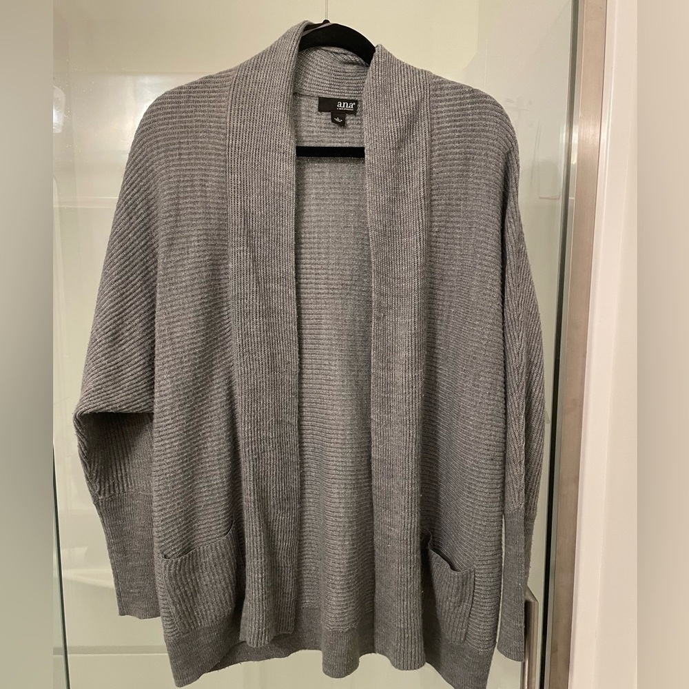 Ana Large Grey Cardigan Sweater